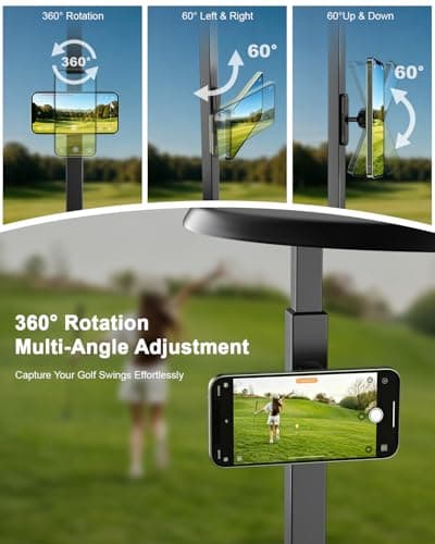 Xitalia Magnetic Golf Cart Phone Holder for MagSafe iPhone, 360° Rotation Alloy Mount, Hands-Free Golf Cart Phone Stand, Golf Accessories Gifts for Men Dad Husband, Birthday & Holiday Golf Gadgets - Thumbnail 3