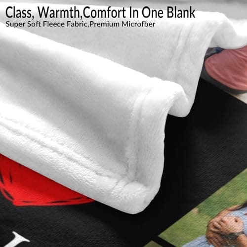 Personalized Gifts for Couple Love Anniversary Girlfriend Boyfriend Birthday Custom Blanket with Picture Customized Memories Souvenir with Photos Wedding Valentines Day Gift for Wife Soft and Warm - Thumbnail 5
