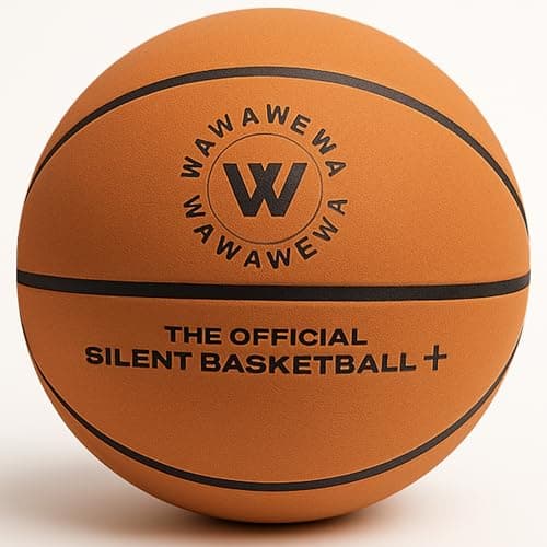 WAWAWEWA The Official Silent Basketball Size 7 (29.5") - Grooved Airless Indoor Basketball for Quiet Dribbling and Indoor Training - Real Feel PU Foam Ball - Image 1
