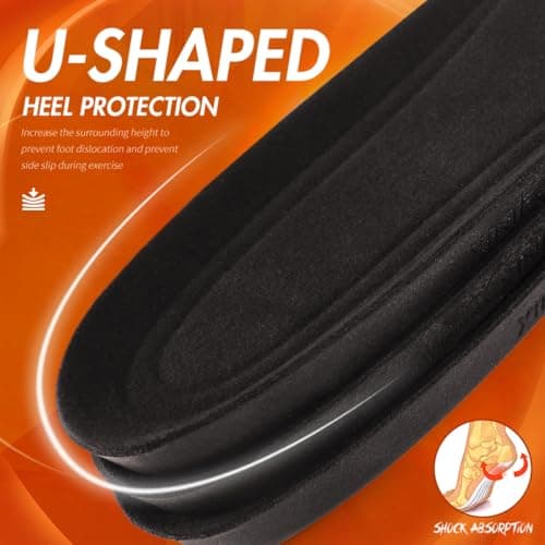XINIFOOT 3 Pairs Premium Comfort Shoe Replacement Insole, Shock Absorption Elastic Cushion Inserts, Breathable Shoe Inner Soles for Women (New Black) - Thumbnail 3