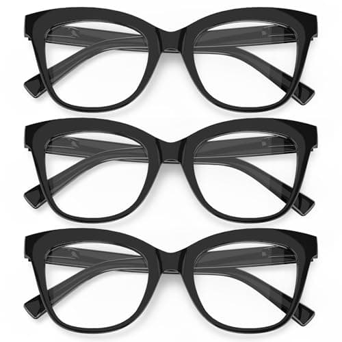 OUKEMAX 3-Pack Women's Reading Glasses with Blue Light Blocking and Anti-Glare Features A3 - Image 1
