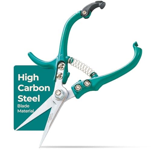 Modern Sprout Pruning Shears - Herb Snipping Scissors- Lightweight Gardening Tools W/Easy Lock - Flower Cutter Garden Shears - Carbon Steel Blade + Reusable Holster (Ocean, 1-Pack) - Image 1