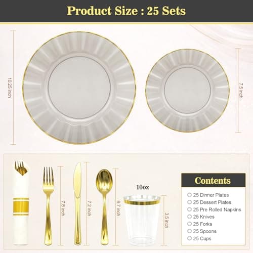 Glowserve Pre-Rolled Scalloped Clear Black Plastic Plates Set 175 PCS - Thumbnail 6
