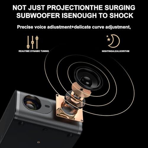 Smart Outdoor Projector with WiFi 6 and Bluetooth 5.3,Auto Focus & Keystone, DoIby Audio,Native 1080P Movie, Portable Proyector Compatible with HDMI/USB/iOS/Android - Thumbnail 6