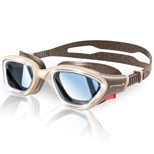Whale Swim Goggles, HD Anti-Fog Goggles, Unisex | 100% UV Protection | Anti-Fog Design (Coconut Shell Brown) - Image 1