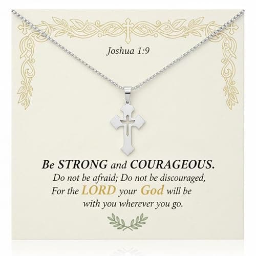 Jekvill Silver Cross Necklace for Women & Men - Dainty cross necklace Hypoallergenic Minimalist Pendant Necklaces - Faith-Inspired Jewelry Gift - Image 1