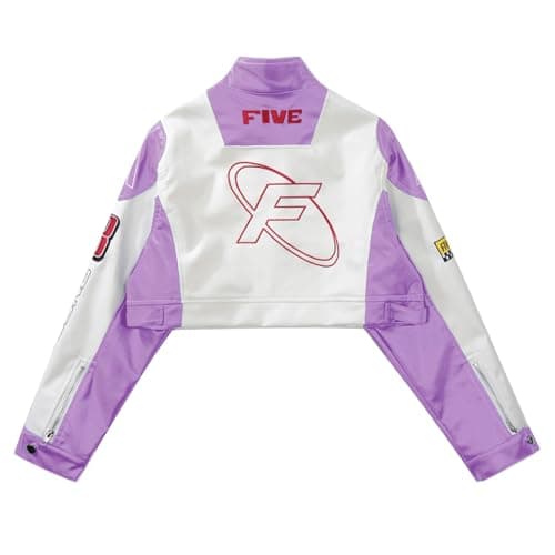 Aelfric Eden Cropped Leather Jacket Women PU Crop Moto Biker Racing Trendy Fashion Casual Coats - Thumbnail 2