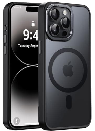 Newfuture Designed for iPhone 14 Pro Case with Magnetic [13 FT Military Drop Protection] [Compatible with Magsafe] Slim Translucent Matte Shockproof with Anti-Fingerprint Phone Case, Black