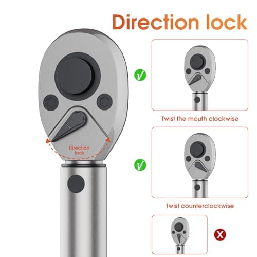 DSBYKJ 17 Piece Small Torque Wrench Set (5-30nm), 1/4" Drive Click, 72 Teeth Bidirectional Torque Wrench, ±3% Accuracy，Professional Tool Set for Bicycles and Motorcycles - Thumbnail 5