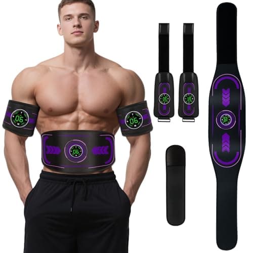 Electronic Muscle Stimulator with TENS & PMS, Ab Belt Stimulator Muscle Toner, Abdominal Fitness Trainer for Home - Image 1