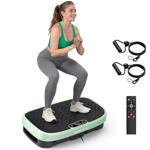 Glorygym Vibration Plate Exercise Machine - 120 Levels, 350lb Capacity, Quiet Motor with Remote Control for Home Fitness & Weight Loss