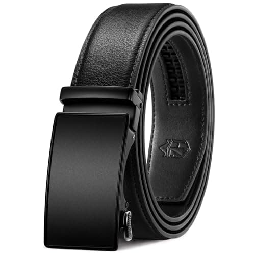 Zitahli Belt Men, Ratchet Belt Dress with 1 3/8" Premium Leather,Slide Belt with Easier Adjustable Automatic Buckle,Trim to Fit Size 38"-42" - Image 1