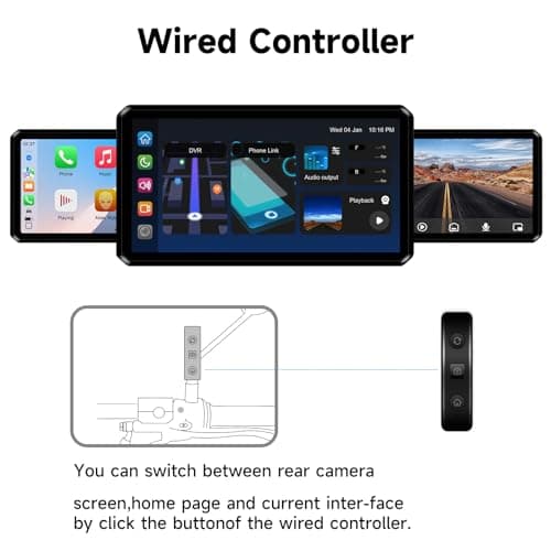 AlienRider M2PRO-200 Motorcycle Streaming Smart System,Wireless Connectivity CarPlay/Android Auto,Rear-View Streaming Lane Change Assist,1080P,G-Sensor,TPMS(Host+Tpms+ Cameras) - Thumbnail 5