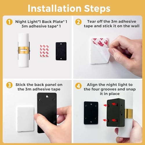 L LOHAS LED Motion Sensor Night Light, Rechargeable Battery Night Light, Cordless LED Wall Lights,Adjustment Brightness, Nightlight for Bedroom Hallway Kitchen 1PACK - Thumbnail 4