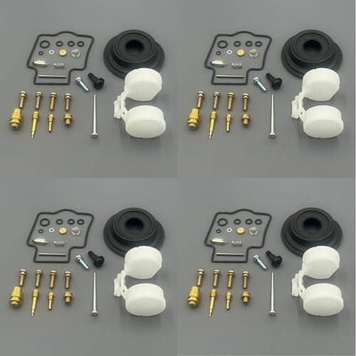 Carburetor Rebuild Repair Kit Fit for Kawasaki Ninja ZX7R ZX7RR ZX750P ZX750N 1996-2003 with Main Jet #170 Pilot Jet #35 (4Pack)