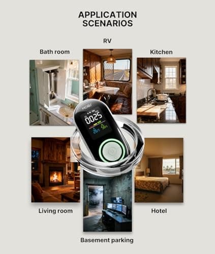 MOES Carbon Monoxide Detector Plug in, Backup Battery Digital CO Detector with Real-Time Display for CO Level, Temp & Humidity, Compact Plug-and-Play CO Alarm for Home, Apartment, RV & Travel - Thumbnail 5