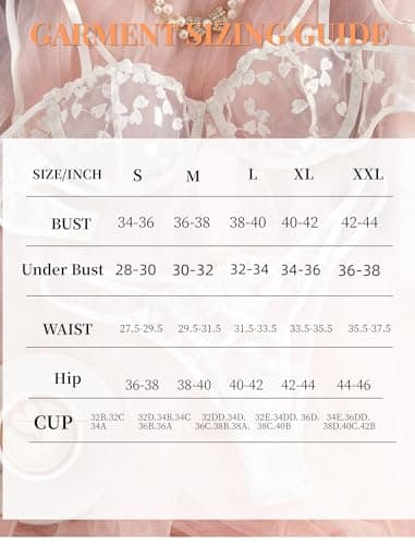 Avidlove Bridal Lingerie for Women Sexy Underwire Lingerie Set Cute Push Up Bra and Panty Set White L - Thumbnail 6
