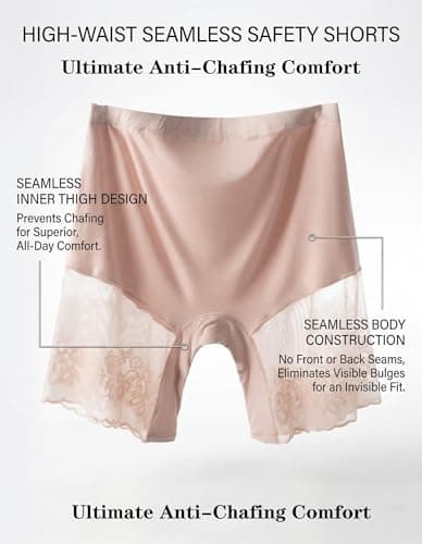 QiuDumo Womens Boyshorts Panties Cotton Safety Bottoms Tagless Low Bulk Boxer Shorts 3 Set Apricot Grey Black - Thumbnail 3