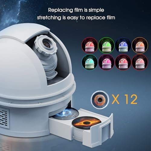 L LOHAS LED Galaxy Projector Night Light, 12 in 1 Star Projector Night Light with Storage Case, Solar System Constellation Moon, LED Space Galaxy Lamp with Timer, for Kids Adults Bedroom Theater - Thumbnail 2