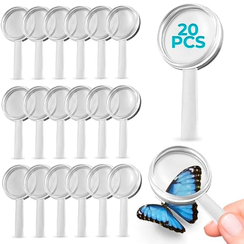20 Pcs Mini Magnifying Glass Bulk Size 2.36" x 1.18" – 3X Plastic Small Magnifying Glass – Lightweight, Durable, Impact-Resistant | Usable for Clear Vision, Easy Use, Portable Ideal for Everyday Carry - Image 1