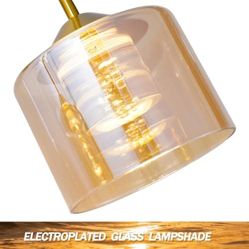 TYhogar 2-Light Bathroom Light Fixtures,15.7" Led Bathroom Vanity Light with Orange Glass,Bronze Bathroom Lighting Fixtures Over Mirror,3 Color Temperature Wall Sconce for Hallway,Bedroom - Thumbnail 3