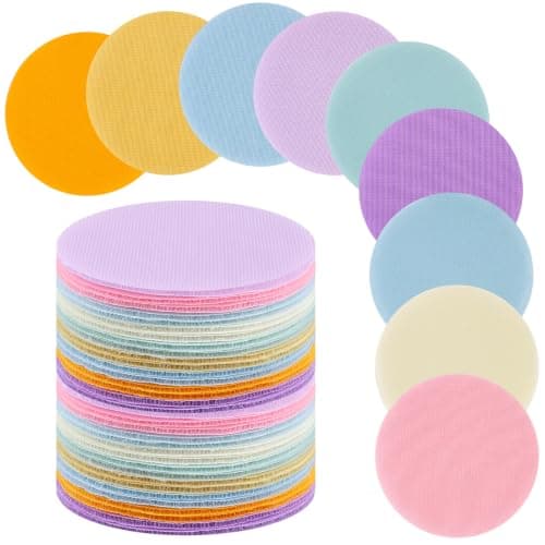 WSICSE 42 Pcs Carpet Spot Markers, 9 Light Colors Carpet Dots for Classroom Carpet 4 Inch Circle Floor Dot for Decoration Elementary Kindergarten Preschool Yoga Standing - Image 1
