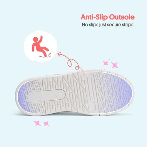 Girls' Vintage Sneakers Classic Tennis Shoes Breathable Non-Slip Athletic Shoes Cute Lace Up Casual Shoes Size 5 - Thumbnail 6