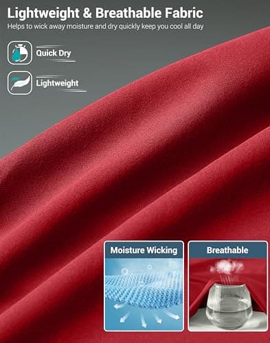 Men's Athletic Running Shorts with Pockets Lightweight Quick Dry 5"/ 7"/ 9" Basketball Workout Gym Shorts for Men(Red,L7_M) - Thumbnail 6