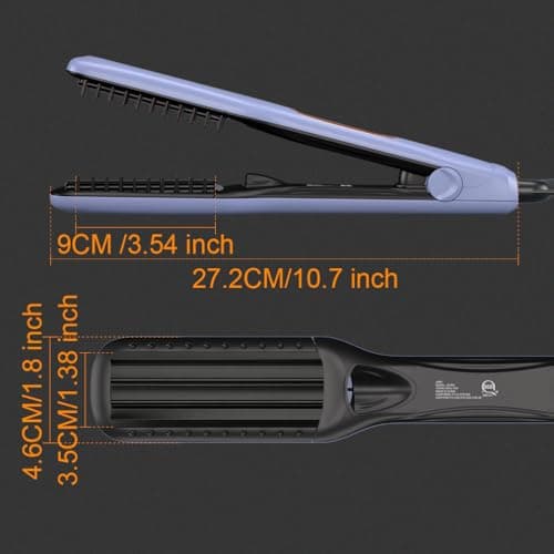 JINRI Hair Brush for Short & Thin Hair, 1.38 Inch Hot Styling Brush with Adjustable Temperature, Dual Voltage 100-240V, Volumizing Hair Iron, Long Lasting Root Volume Hair Styler, Purple - Thumbnail 2
