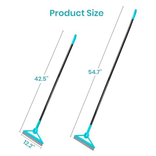 MAVRIZ Air Broom for Dust, Hair, Liquids, Silicone Broom with Removable Rubber Strip and Brooms Bristle, Multifunctional Floor Squeegee for Indoor Cleaning - Thumbnail 4