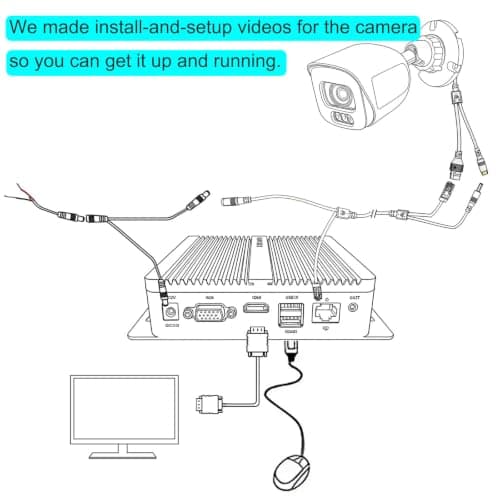 YEOIZO Marine Analog Camera, Full Color Night Vision Security Camera for Yacht, Ultra-Low Light Night Sailing Camera for Boat, Digital HDMI 1080p - Replace Thermal Camera - Thumbnail 2