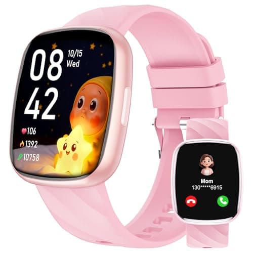 AXYWINBO Smart Watch for Kids-Watches for Girl boy Teens IP68 1.75" Fitness Tracker with Heart Rate Sleep Monitor Pedometer Alarm Clock Games-Kid Sport Watch for 4-14 Ages Girls boy Gift Pink - Image 1