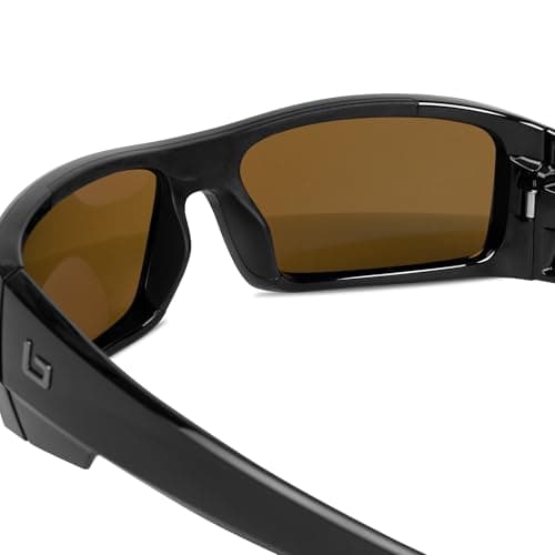 B.N.U.S Polarized Sunglasses for Men with Corning Glass Lens - Scratch-Resistant, Optical Clarity, Premium UV Protection (Black/Brown Lens, Polarized) - Thumbnail 5