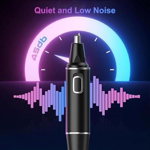 AREYZIN Nose Hair Trimmer for Men,Rechargeable Ear and Nose Trimmer,2026 Professional 2 in 1 Painless Eyebrow & Facial Hair Trimmer with IPX7 Waterproof Dual Edge Blades (Black) - Thumbnail 6