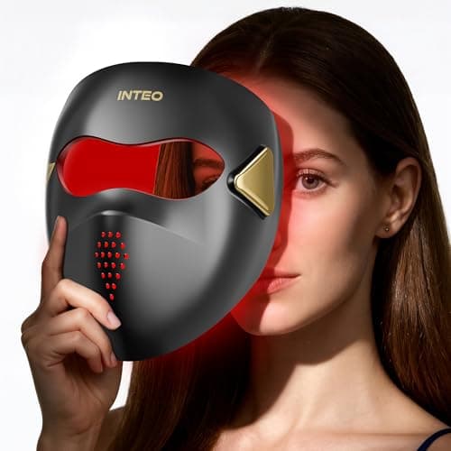 4D Wireless Red Light Therapy for Face, 328 LEDs 4 Modes LED Face Mask for Youthful Skin, 4000mAh 4Hours Rechargeable Smart Remote, Eye Protection, Skincare Wrinkles, Fine Lines, Dark Spots for Women - Image 1