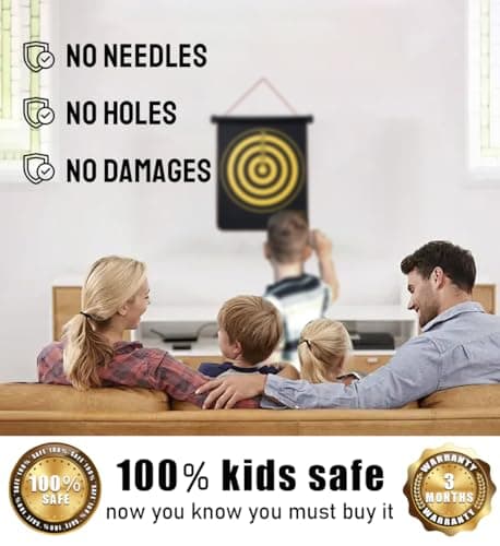 Givevan Magnetic Dart Board for Kids, Gifts Ideas for Teenage Boys Girls, Dartboard Games, Toys for Teen Age 6 7 8 9 10 11 12 13 14 15 16 Years, Cool Stuff for Christmas, Room Decor - Thumbnail 6