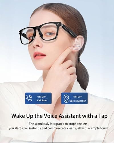 Orpnkna Smart Glasses, Bluetooth Glasses with Auto On/Off, Open-Ear Audio, Voice Assistant, Unisex Design for Men and Women - Thumbnail 3