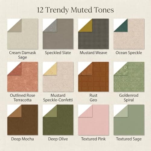 Scrapbook Paper, 12x12 Double Sided Patterned Papers, 24 Sheets Pattern Paper for Card Making, DIY Photo Album Decor (Artisan) - Thumbnail 5