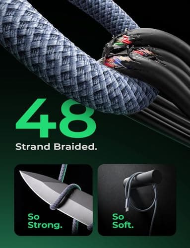 LISEN for Apple iPad Charger Fast Charging 240W USB C Cable for iPad Pro 13/12.9/11 inch, A16/10th Generation, iPad Air 11/13 inch/5th/4th, iPad mini 6th/7th, 6.6ft+10ft/2 Pack/Midnight - Thumbnail 5