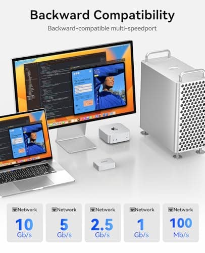 ORICO 10 Gigabit Ethernet Adapter, USB C to Ethernet Adapter, Only Compatible Thunderbolt 5/4/3/USB4, Multi-Rate Adaptive, Suitable for NAS/PC/Mac, Aluminum Housing with Cooling Fan 40Gbps Cable REA - Thumbnail 6