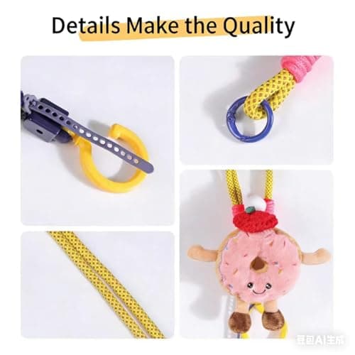 XUPEIXUN Car Seat Headrest Hook 2 Pack Hooks Hanger Storage Organizer Universal for Handbag Purse Coat, Cute Car Accessories for Women (donuts) - Thumbnail 3
