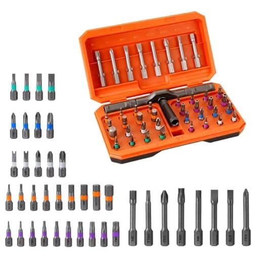 42 in 1 Magnetic Screwdriver Set, Ratcheting Screwdriver Set with Portable Case, S2 Steel Multi-Bit Magnetic Driver with T Handle, Compact Repair Tool Kit for Electronics, Computer, Furniture & DIY - Image 1