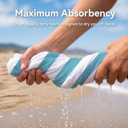 Personalized Beach Towels with Name, Custom Beach Towel for Kids and Adults in Various Trendy Designs, Quick Dry Microfiber Sand Free Oversized Towels for Pool Travel Vacation, Graduation Gifts Class. - Thumbnail 5