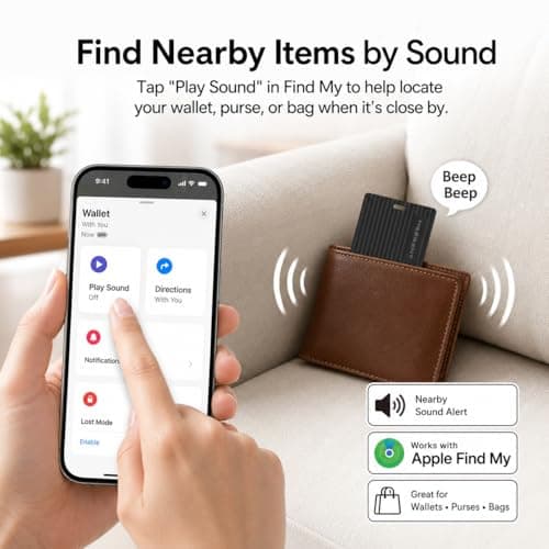 MSEBENT Wallet Tracker Card, Apple MFi Certified, Works with Apple Find My (iOS Only), Rechargeable Wireless Charging Slim Bluetooth Smart Tracking Card, Item Finder for Key, Passport, Luggage, Bag - Thumbnail 6