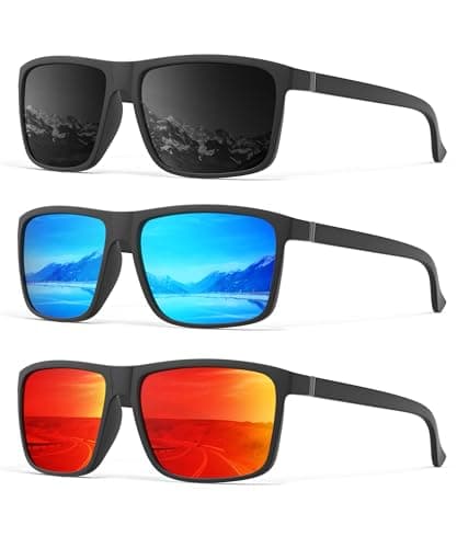 OUKEMAX Polarized Sunglasses Men Women: Mens Sunglasses Sun Glasses for Driving Sports Fishing with UV Protection 3 Packs - Image 1