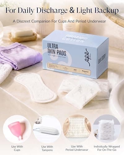 Rpe Life 100% Organic Panty Liners for Women-120ct, Ultra Thin Cotton Cover, Regular Pantiliners, Light Absorbency, Unscented Barely There Pantie Liners (Regular Liner, Size 1, 120ct) - Thumbnail 6