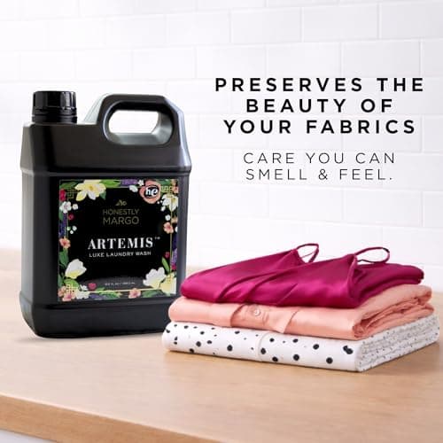 Honestly Margo Artemis Luxury Laundry Detergent (64 oz, Pack of 1) – Laundry Detergent Scented with Almond, White Lilies, Amber Musk & Peach Perfume | Delicate Laundry Detergent, Liquid Soap, 11 Loads - Thumbnail 6