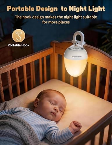 MediAcous Night Lights for Kids Room, Egg Light for Nursery with Stable Charging Pad, Dimmable Baby Night Light with 1H Timer & Touch Control, ABS+PC LED Egg Night Light for Breastfeeding, Up to 200H - Thumbnail 5