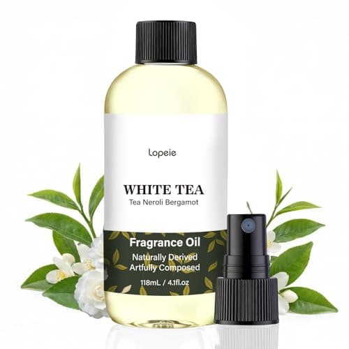 Lopeie White Tea Diffuser Oil – Essential Oil for Diffuser, Air Freshener & Room Spray – Long-Lasting with Notes of Tea, Neroli & Bergamot – Hotel Scent for Ultrasonic & Waterless Diffusers, 4.1 Fl Oz - Image 1