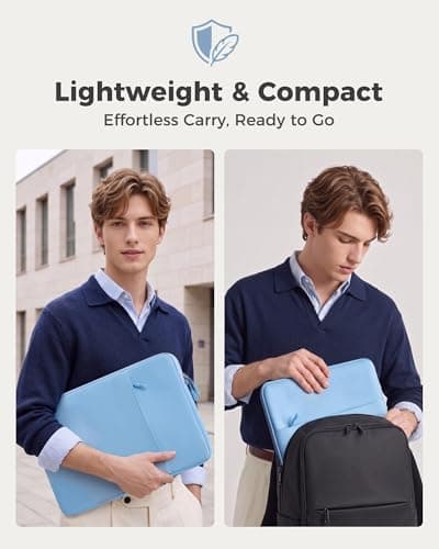 ProCase Laptop Sleeve 15" for MacBook Air/Pro 15 Inch M5/M4/M3/M2, Computer Case Also Compatible with 15" HP Dell ASUS Lenovo Acer Chromebook -Airblue - Thumbnail 6